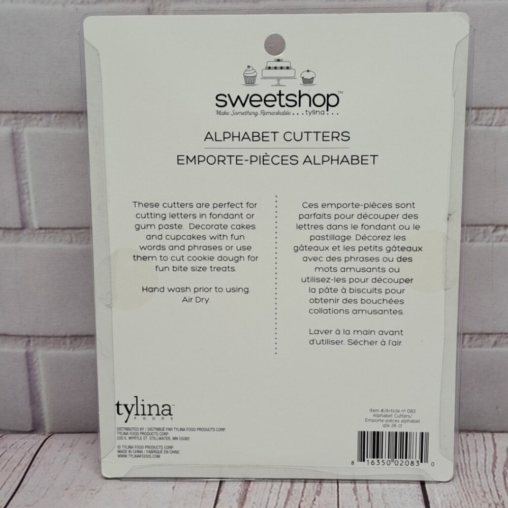 Sweetshop Tylina Mini 1" Alphabet Fondant/Paste Cutters 26 Pieces New in Package - Picture 3 of 5
